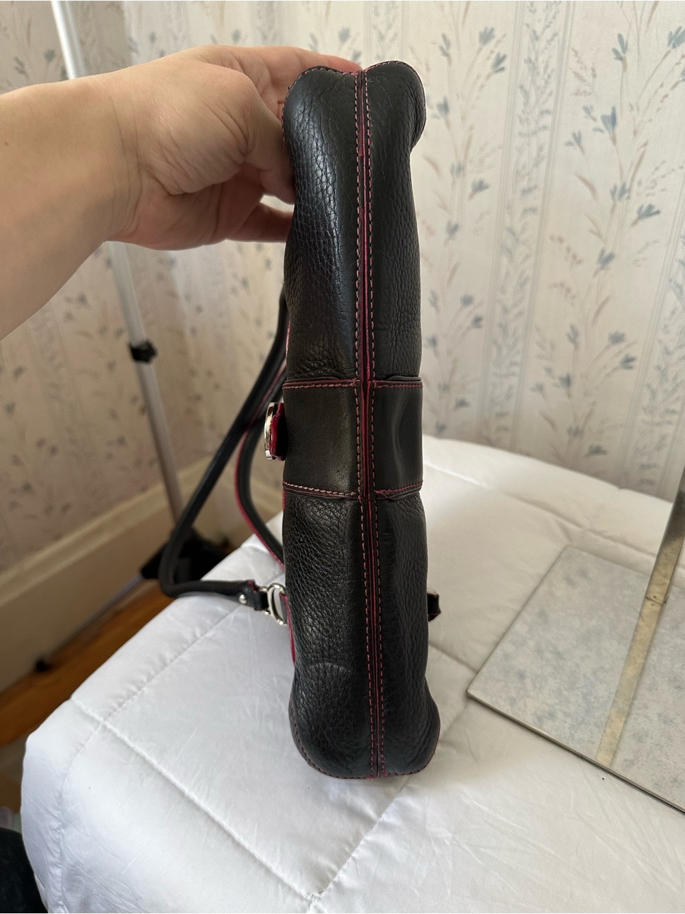Cole Haan Navy Leather Shoulder Bag - Picture 7 of 16